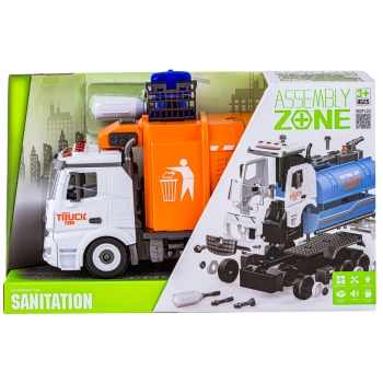 Ciężarówka, Samochód Ciężarowy Do Rozkręcania, Śmieciarka 61 Elementów