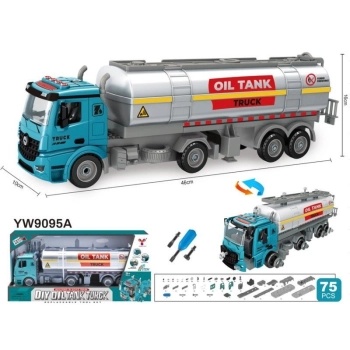 Ciężarówka, Samochód Ciężarowy Do Rozkręcania, Cysterna 75 Elementów