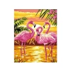 OBRAZ MALOWANIE PO NUMERACH RAMA 40x50cm RÓŻOWE FLAMINGI