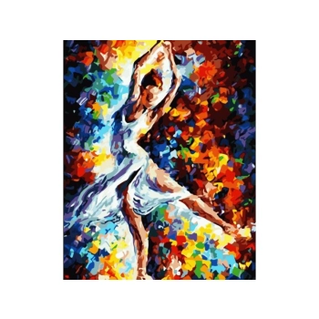 OBRAZ MALOWANIE PO NUMERACH RAMA 40x50cm BALETNICA W KOLORZE