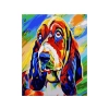 OBRAZ MALOWANIE PO NUMERACH RAMA 40x50cm BASSET HOUND - PIES W KOLORZE