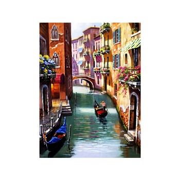 OBRAZ MALOWANIE PO NUMERACH RAMA 40x50cm KANAŁ W WENECJI