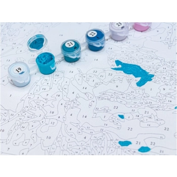 OBRAZ MALOWANIE PO NUMERACH RAMA 50x40cm PARYSKA ULICZKA