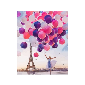 OBRAZ MALOWANIE PO NUMERACH RAMA 40x50cm BALONOWY BUKIET