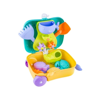 Zestaw Do Zabawy W Piasku, Walizka + Akcesoria Foremki Piaskownica