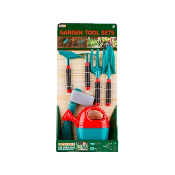 Zestaw Narzędzi Ogrodowych Dla Dzieci 6 Elementów Łopatka Konewka Motyka