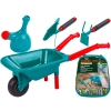 Zestaw Narzędzi Ogrodowych Dla Dzieci Taczka + Akcesoria 12 Elementów Motyka Konewka