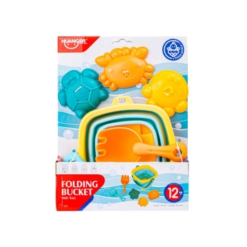 Składane Silikonowe Wiaderko + Akcesoria, Foremki Zestaw Do Zabawy W Piasku
