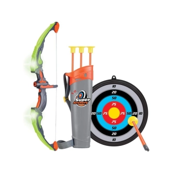 Zestaw Łuczniczy, Łuk Świecący W Ciemności + Akcesoria, Strzały, Tarcza