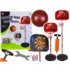 Zestaw Gier 2w1 Koszykówka Dart Rzutki 166cm