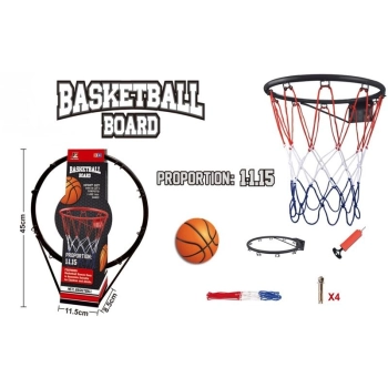 Zestaw Do Gry W Koszykówkę, Kosz, Obręcz Do Koszykówki + Piłka, Koszykówka