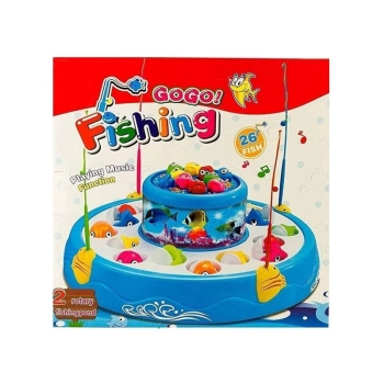 Gra WĘDKOWANIE, Rybki, Łowienie Rybek, 2 Jeziorka, Podświetlenie, Dźwięk RÓŻOWY ZESTAW