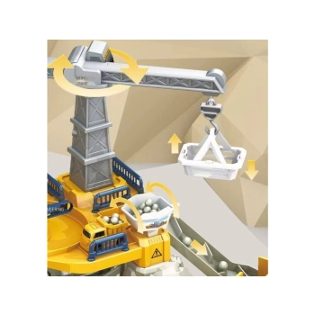 Zjazd samochodowy Tor Kulkowy PLAC BUDOWY Garaż Parking Zjeżdżalnia Dźwig