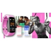 Smartband Giewont Czarny GW200-4 + Pasek Różowy