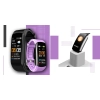 Smartband Giewont Czarny GW200-8 + Pasek Jasnofioletowy