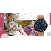 Smartwatch Damski Giewont GW330-1 Różowe Złoto-Róż Pudrowy Pasek Silikonowy + Bransoleta Różowe Złoto