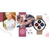 Smartwatch Damski Giewont GW330-1 Różowe Złoto-Róż Pudrowy Pasek Silikonowy + Bransoleta Różowe Złoto