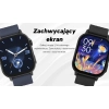 Smartwatch Damski GRAVITY GT15-11 Granatowy Pasek Silikonowy + Złota Bransoleta