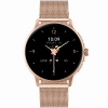 Smartwatch Damski GRAVITY GT12-4 Czarny Pasek Silikonowy + Bransoleta Różowe Złoto