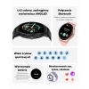 Smartwatch Damski GRAVITY GT12-6 Fioletowy Pasek Silikonowy + Srebrna Bransoleta