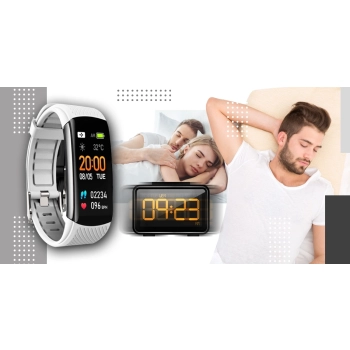 Smartband Giewont Czarny GW200-2 + Pasek Biały