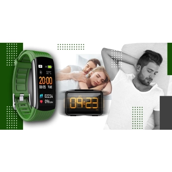 Smartband Giewont Czarny GW200-5 + Pasek Zielony