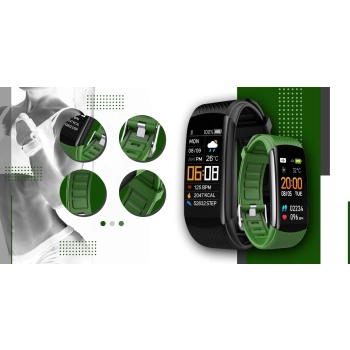 Smartband Giewont Czarny GW200-5 + Pasek Zielony