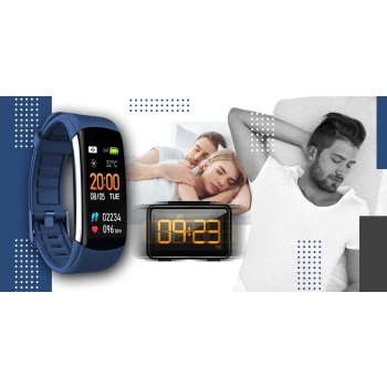 Smartband Giewont Czarny GW200-6 + Pasek Granatowy