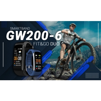Smartband Giewont Czarny GW200-6 + Pasek Granatowy