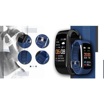 Smartband Giewont Czarny GW200-6 + Pasek Granatowy