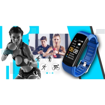 Smartband Giewont Czarny GW200-7 + Pasek Niebieski