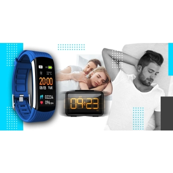 Smartband Giewont Czarny GW200-7 + Pasek Niebieski