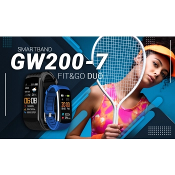 Smartband Giewont Czarny GW200-7 + Pasek Niebieski