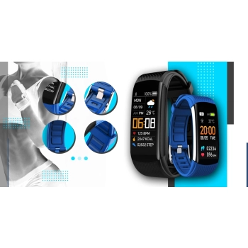 Smartband Giewont Czarny GW200-7 + Pasek Niebieski