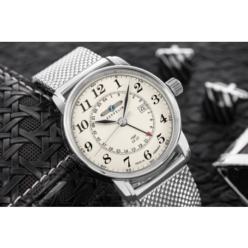 Zegarek Męski Zeppelin LZ127 Graf Zeppelin GMT 7642M-5 + BOX