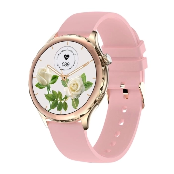 Smartwatch Damski Rubicon RNCF02-2 Złoty + Pasek Różowy