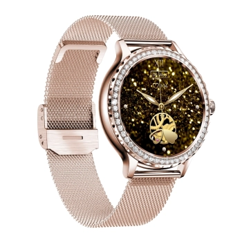 Smartwatch Damski Rubicon RNCF19-1 Różowe Złoto  Bransoleta + Pasek