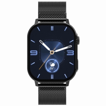 Smartwatch Damski GRAVITY GT15-12 Granatowy Pasek Silikonowy + Czarna Bransoleta