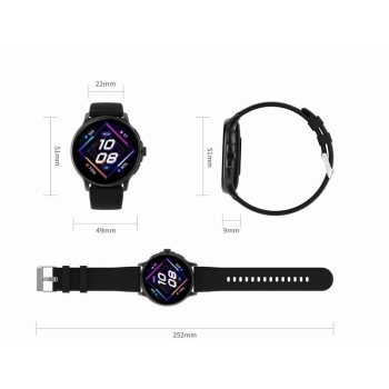 Smartwatch Damski GRAVITY GT12-6 Fioletowy Pasek Silikonowy + Srebrna Bransoleta